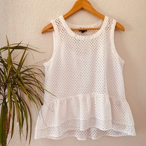 NWOT White Peplum Tank
